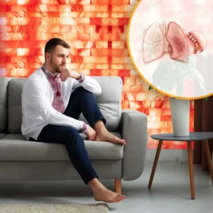 Pink salt bricks therapy